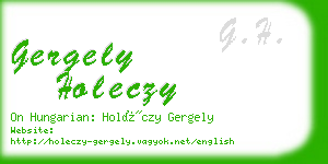 gergely holeczy business card